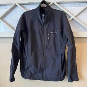 Marmot Full‎ Zip Softshell Jacket Mens Sz M Black Long Sleeve Outdoor Hiking